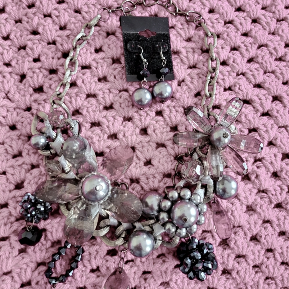 Necklace and earrings